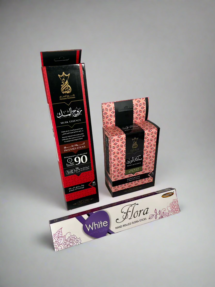 fresh flowers incense sticks incense cones bundle